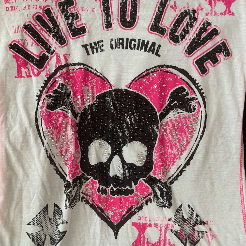 Daytrip love to live skull shirt size small - Picture 2 of 4